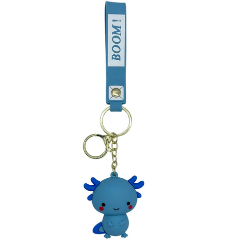 Axolotl Schlüsselanhänger Kawaii Blau
