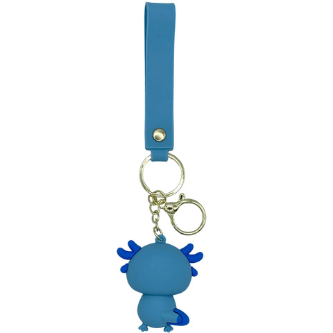 Axolotl Schlüsselanhänger Kawaii Blau