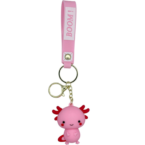 Axolotl Schlüsselanhänger Kawaii Rosa
