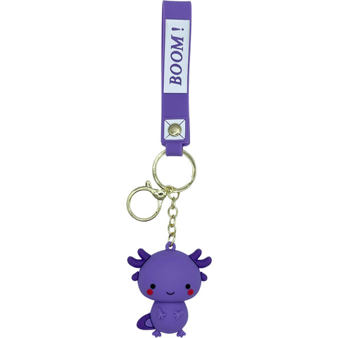 Axolotl Schlüsselanhänger Kawaii Violett