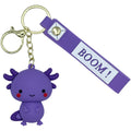 Axolotl Schlüsselanhänger Kawaii Violett